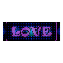 "Love" Disco Ball Fractal Business Card Template