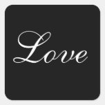 Love Envelope Seal In Black And White stickers