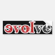 Love Evolve Bumper Stickers