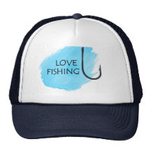 LOVE FISHING TRUCKER HAT