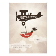 LOVE FLIGHT  Bridal Shower Announcements