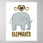 Love for Elephants Print