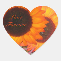 Love Forever Autumn Heart Sticker