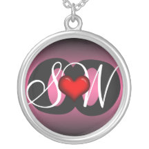 Love & Friendship Heart Pink Dark Necklace
