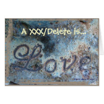 Love - Garden Rock - Personalise/Customise Greeting Cards