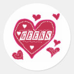 Love GEEKS Round Stickers