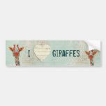 Love Giraffes Bumper Sticker