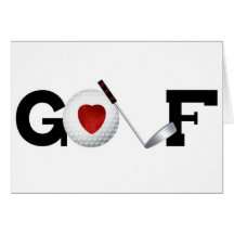 Love golf greeting cards