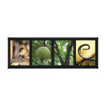 Love Green Nature Elements Creative Mounted Canvas Gallery Wrapped Canvas