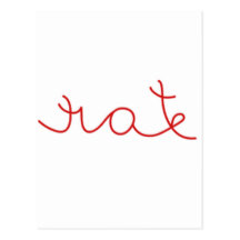 Love/Hate Mirror Optical Allusion Design Postcards