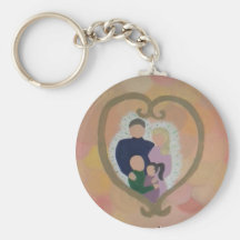 "love heals" Charity Heart Art Keyring Key Chain