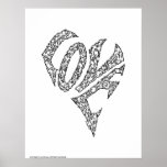 LOVE HEART by NICHOLAS_COPYRIGHT_MINIFACES Print