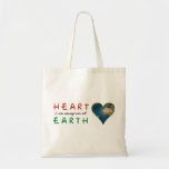 Love Heart shaped Earth Tote Bag