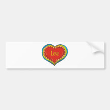 Love Heart Valentine Bumper Sticker