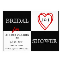 LOVE Hearts Bridal Shower Invitation