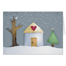 love house home garden Christmas card