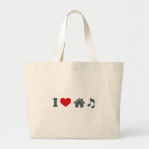 Love House Music Canvas Bag
