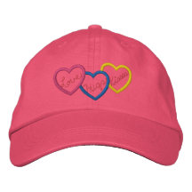 Love Hugs Kisses Embroidered Hat