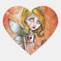 Love Hurts Dark Valentines Undead Princess Sticker