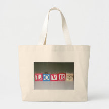 LOVE in blocks Tote Bag
