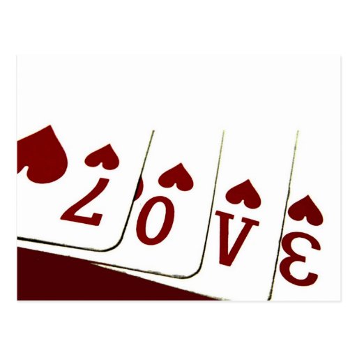 Love in Heart Playing Cards Post Cards