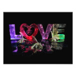 Love in Lights with honeysuckle Photo Print