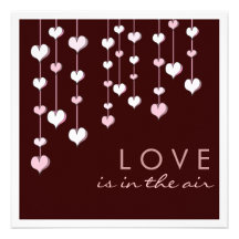 Love in the Air Hearts Engagement Party Invitation