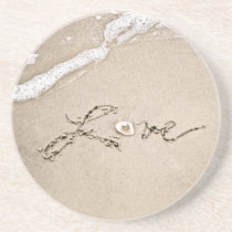 Love in the Sand Beach Coasters coasters