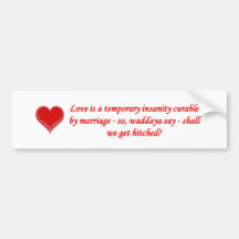 love-is-a-temporary-insanity-cureable-by-01 bumper stickers