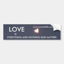 Love is everything bumper sticher bumper stickers