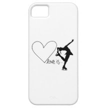 Love is Figure Skating, Girl Skater & Heart iPhone 5 Case