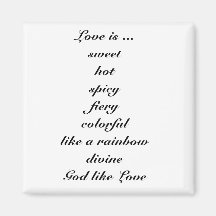 Love is ... fridge magnets