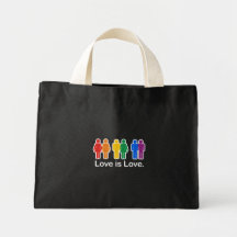 LOVE IS LOVE BASIC CANVAS BAGS