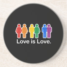 LOVE IS LOVE BASIC DRINK COASTER