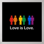 LOVE IS LOVE BLACK POSTERS