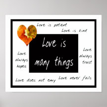 Love is many things poster