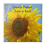 Love is Patient gifts Love is Kind Sunflower Tiles