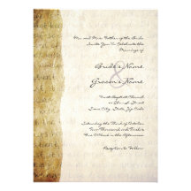 Love is Patient Vintage Wedding Invitation