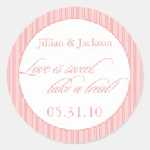 Love is Sweet Sticker in Pink