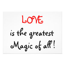 Love is the greatest Magic of all !-invitations