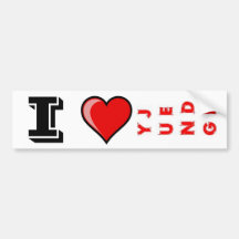 Love Jedi Bumper Sticker