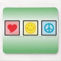 Love Joy Peace Mousemat Mouse Pad