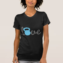 Love Kettlebell Blue T Shirt