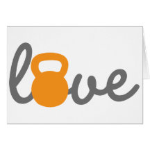 Love Kettlebell Orange Card