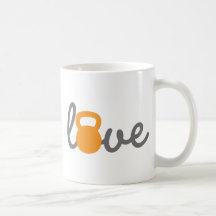 Love Kettlebell Orange Coffee Mug