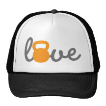 Love Kettlebell Orange Hat