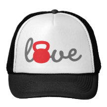 Love Kettlebell Red Mesh Hats