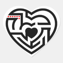 love labyrinth heart sticker