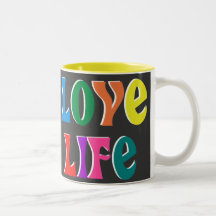 LOVE LIFE! customisable christian message Mug