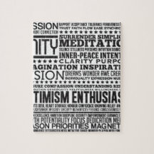 'Love Life' Inspiring & Motivating Products (B&W) Jigsaw Puzzles
